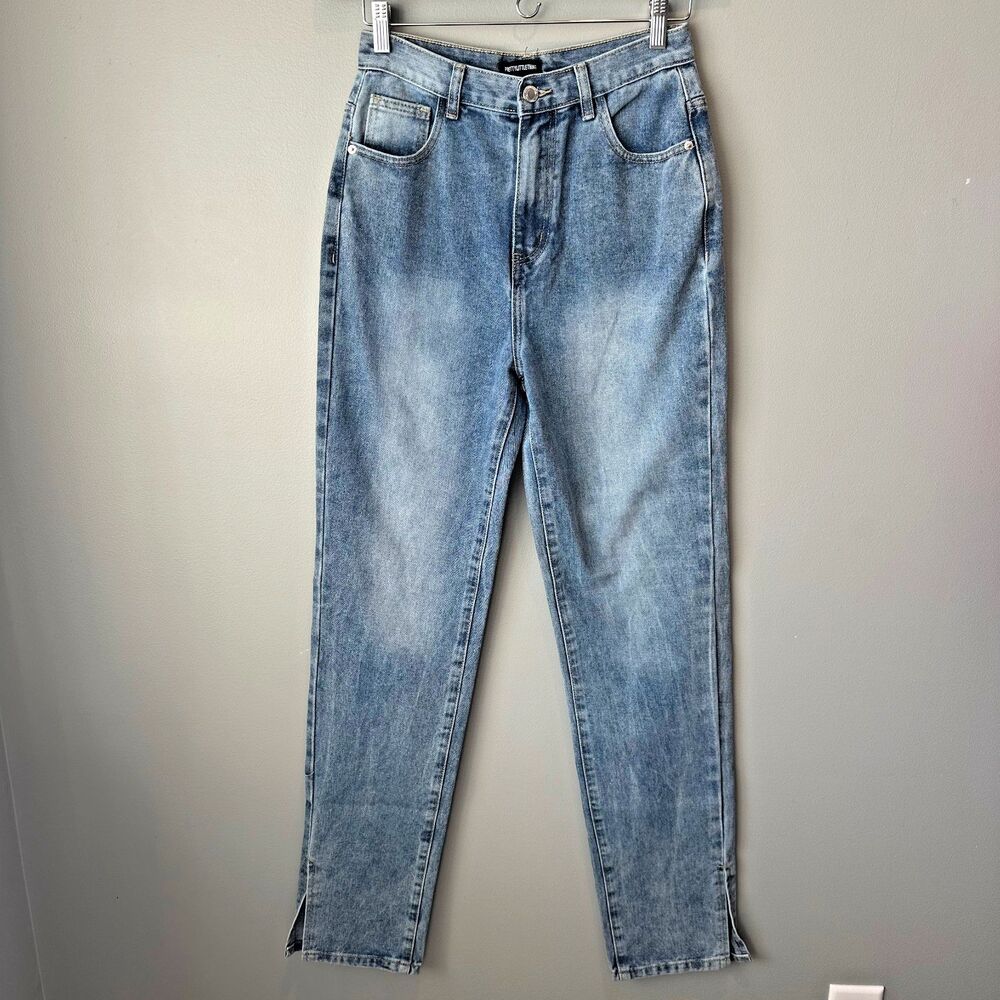 Nwt Pretty Little Thing High Rise Split Ankle Jeans Womens Size 2